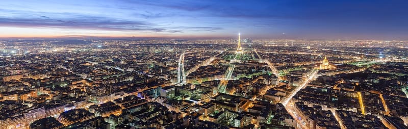 歐洲城市天際線全景